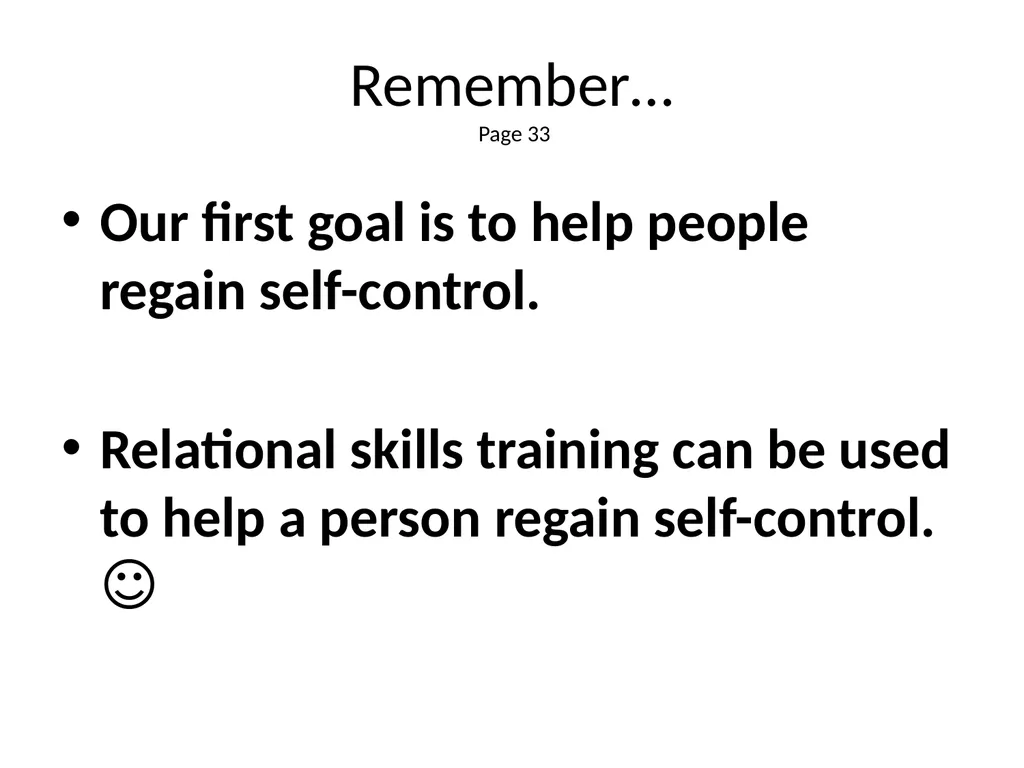 1 The Mandt System® Relational Skills Chapter 1 - slide 46 of 102