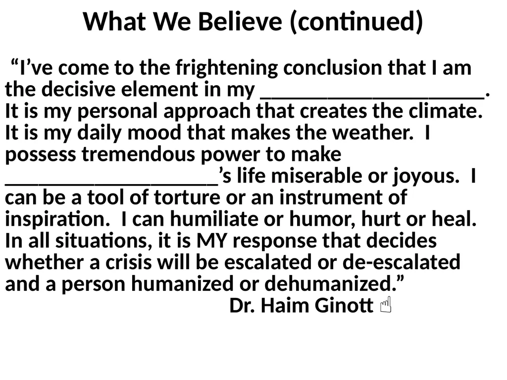 1 The Mandt System® Relational Skills Chapter 1 - slide 6 of 102