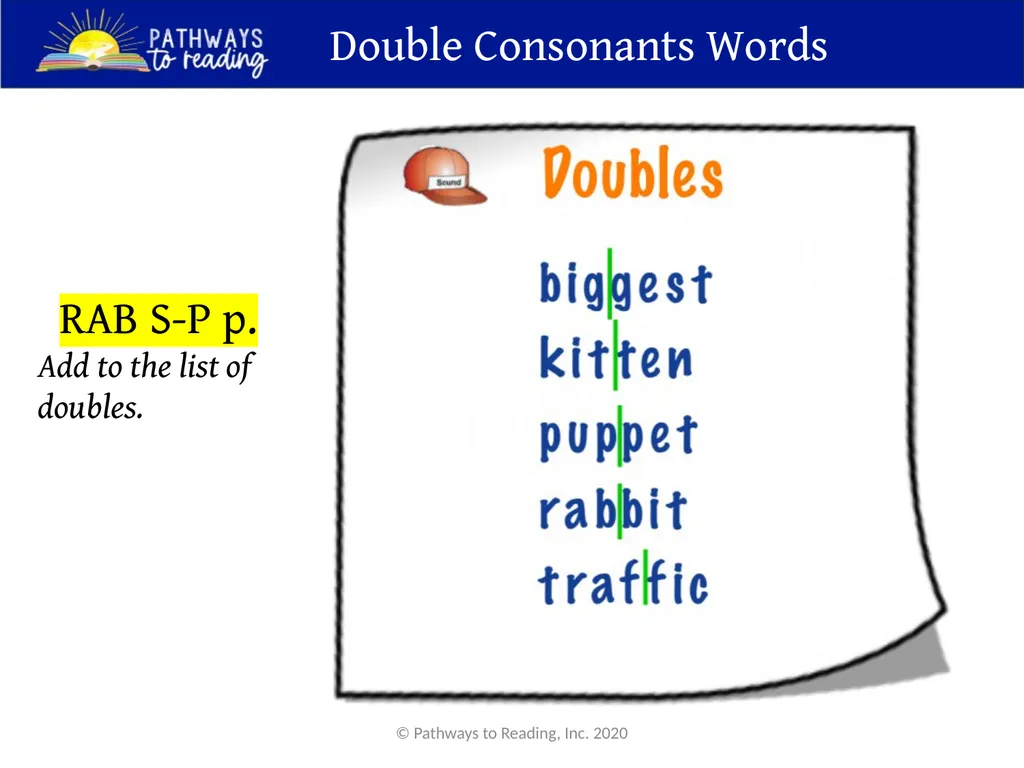 Unit 10, Power Point 2 double consonants strategy - slide 17 of 17