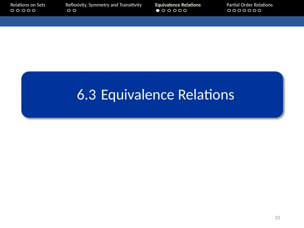 Aaron Tan Relations on Sets Reflexivity, Symmetry - slide 33 of 93