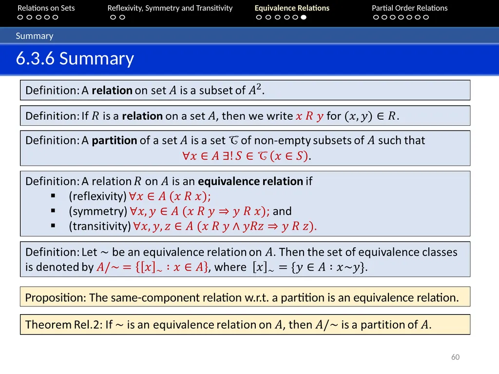 Aaron Tan Relations on Sets Reflexivity, Symmetry - slide 60 of 93