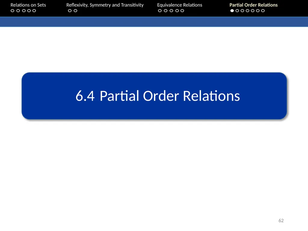 Aaron Tan Relations on Sets Reflexivity, Symmetry - slide 62 of 93
