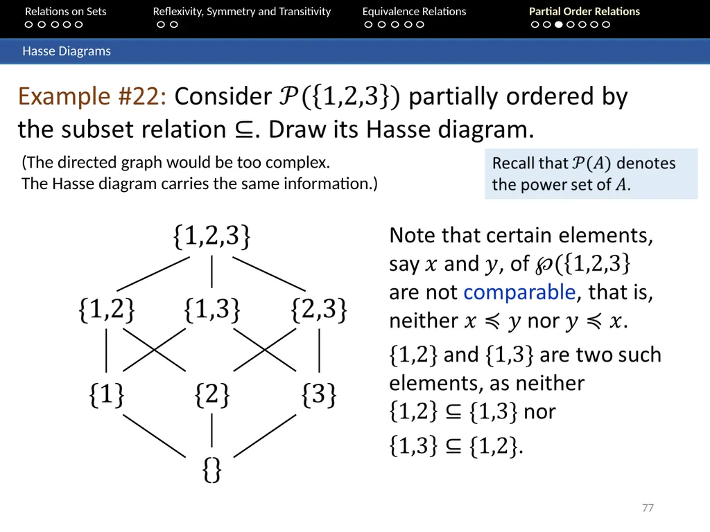 Aaron Tan Relations on Sets Reflexivity, Symmetry - slide 77 of 93