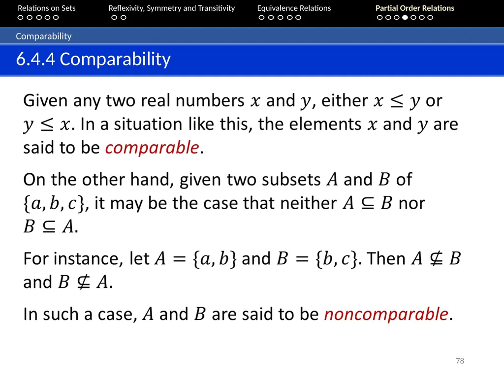 Aaron Tan Relations on Sets Reflexivity, Symmetry - slide 78 of 93