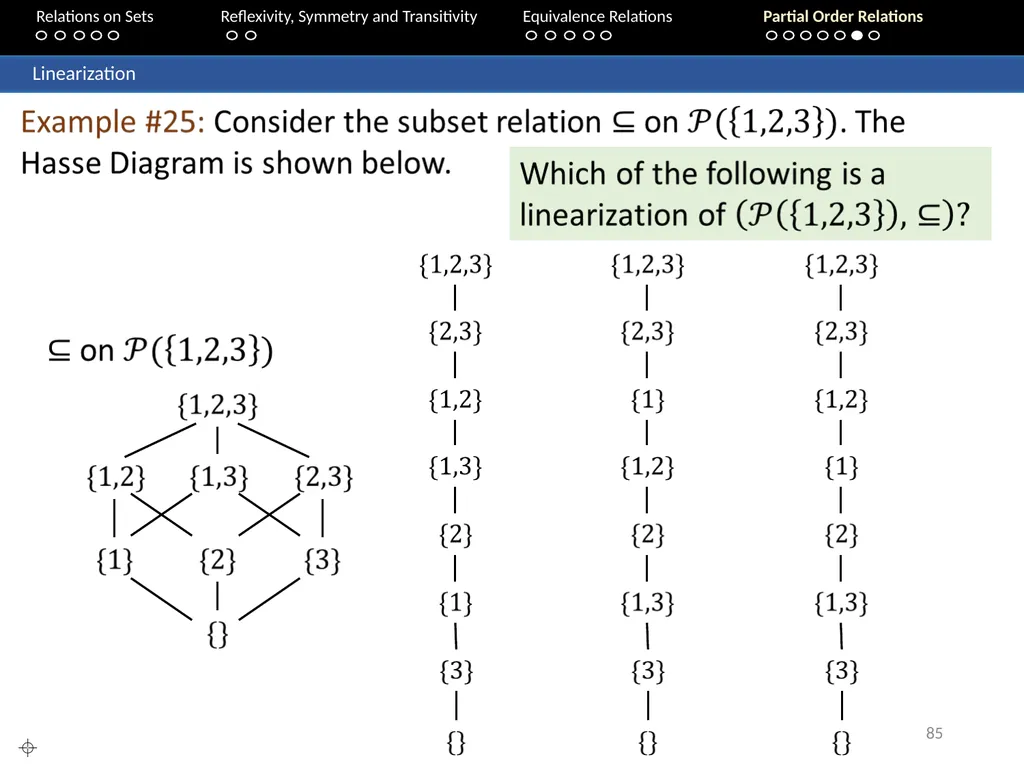 Aaron Tan Relations on Sets Reflexivity, Symmetry - slide 85 of 93