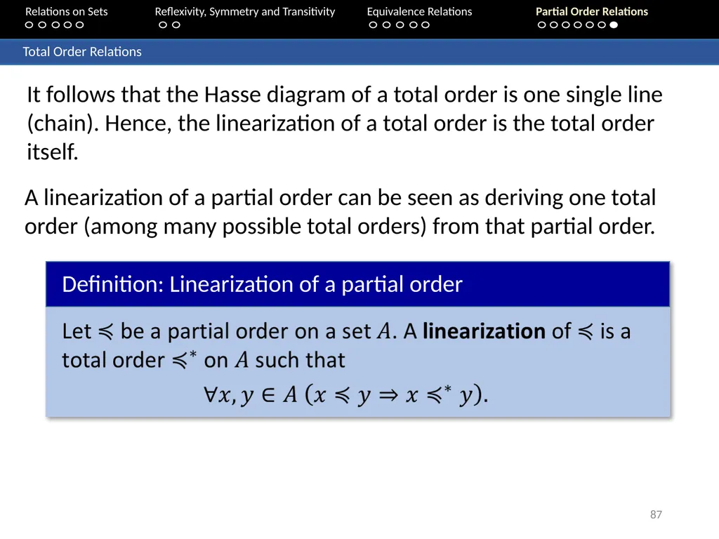 Aaron Tan Relations on Sets Reflexivity, Symmetry - slide 87 of 93