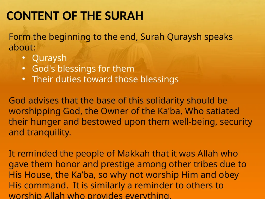 لِإِيلَافِ قُرَيْشٍ إِيلَافِهِمْ رِحْلَةَ - slide 4 of 38