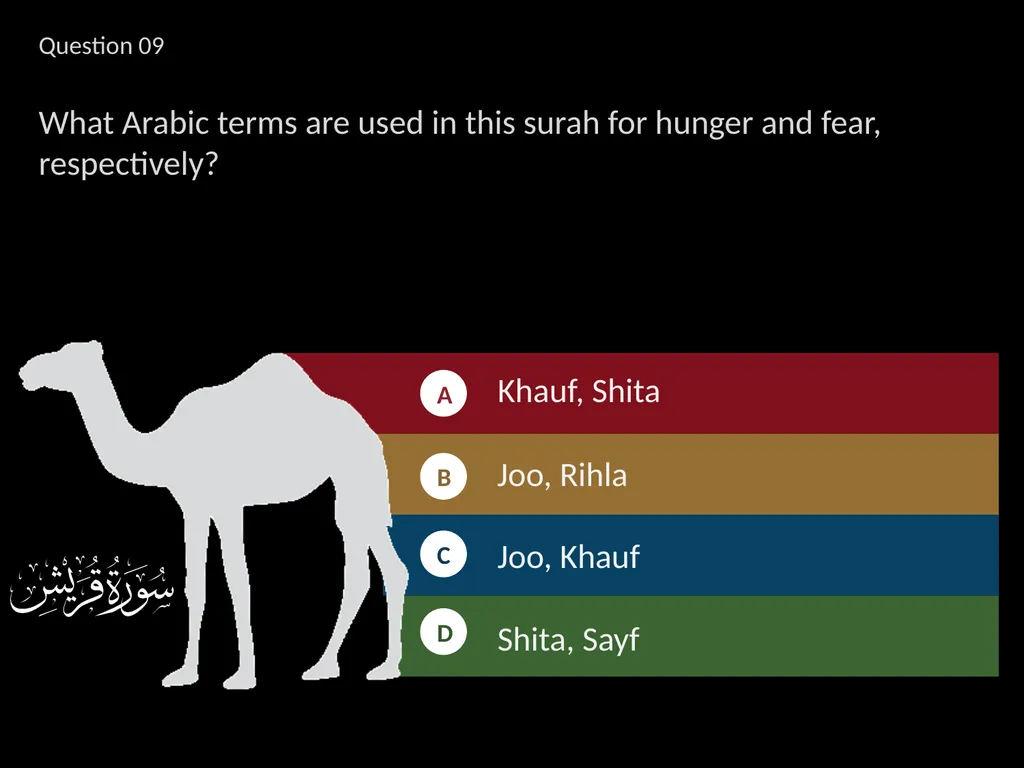 لِإِيلَافِ قُرَيْشٍ إِيلَافِهِمْ رِحْلَةَ - slide 34 of 38