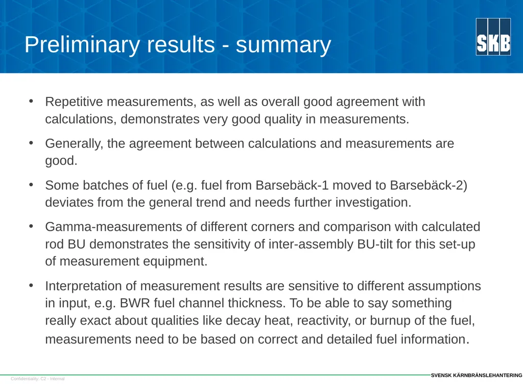 SKB SFC strategy and some results Fredrik - slide 17 of 23