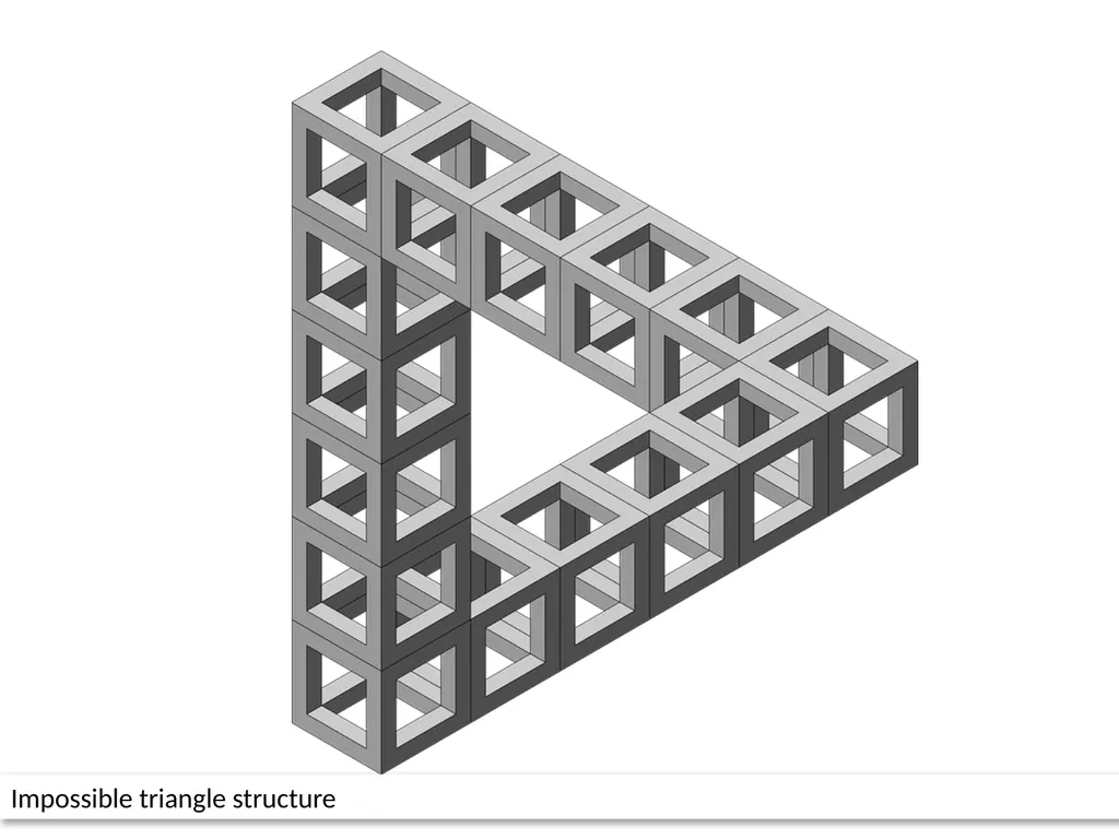 The Penrose Triangle Impossible triangle structure - slide 3 of 26