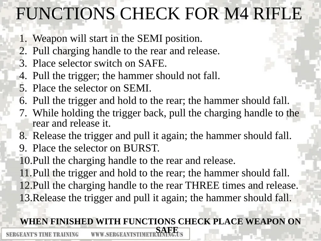 Preliminary Marksmanship Instruction M4 RIFLE - slide 8 of 26