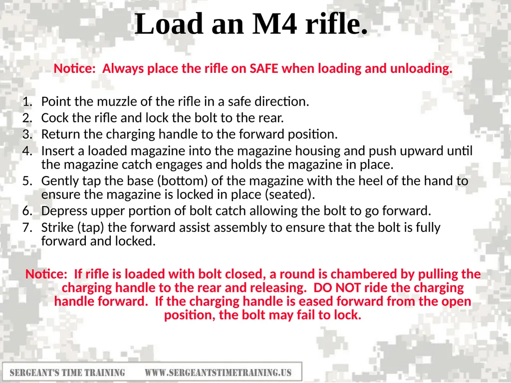 Preliminary Marksmanship Instruction M4 RIFLE - slide 9 of 26