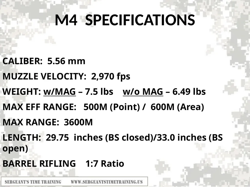 Preliminary Marksmanship Instruction M4 RIFLE - slide 3 of 26