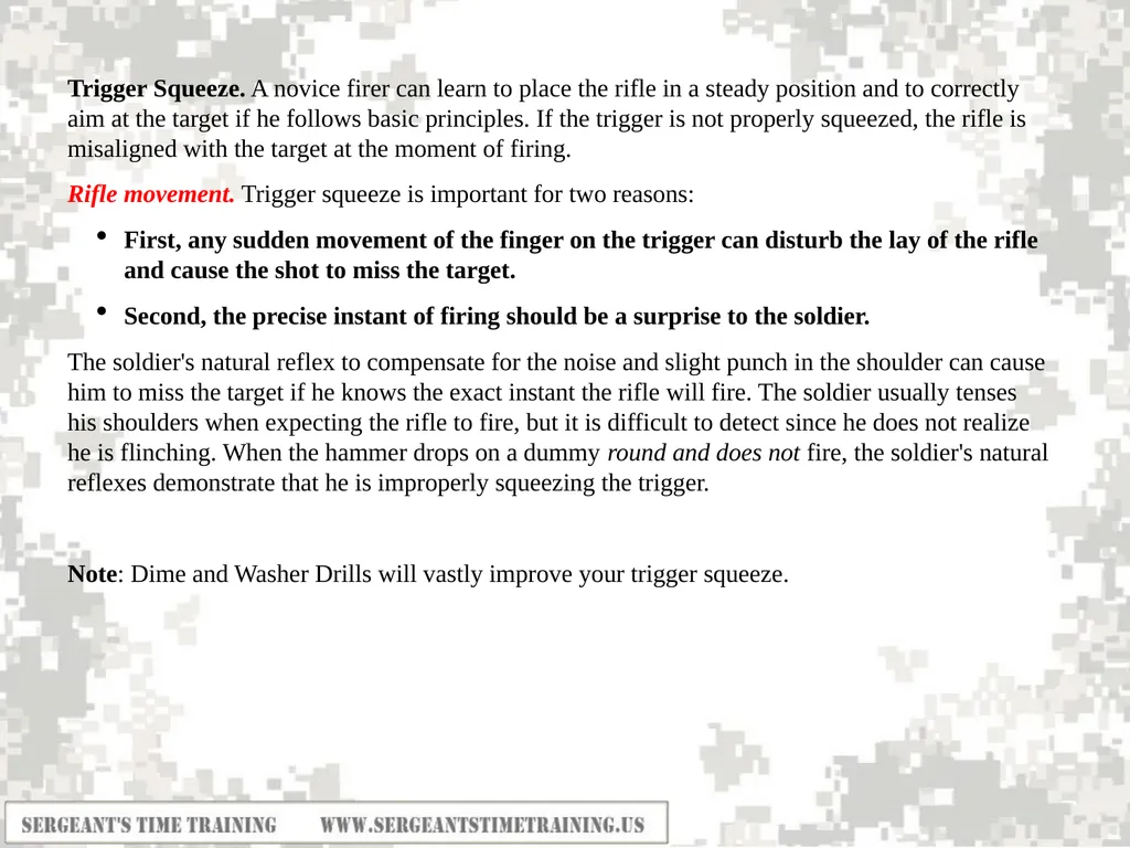 Preliminary Marksmanship Instruction M4 RIFLE - slide 20 of 26