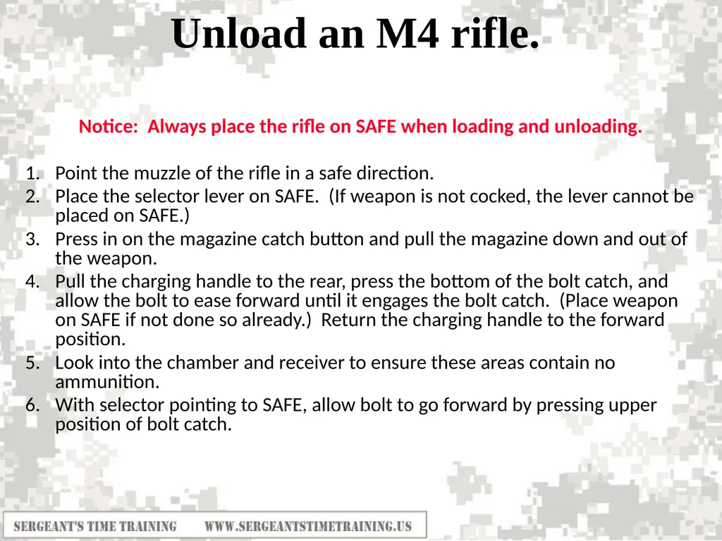 Preliminary Marksmanship Instruction M4 RIFLE - slide 10 of 26