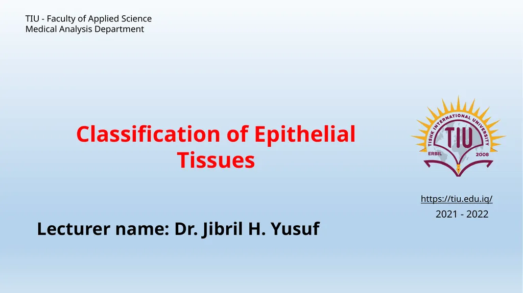 Lecturer name: Dr. Jibril H. Yusuf - slide 1 of 32