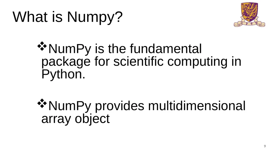 BMEG3105-Introduction to Pandas and NumPy Qinze YU - slide 9 of 16