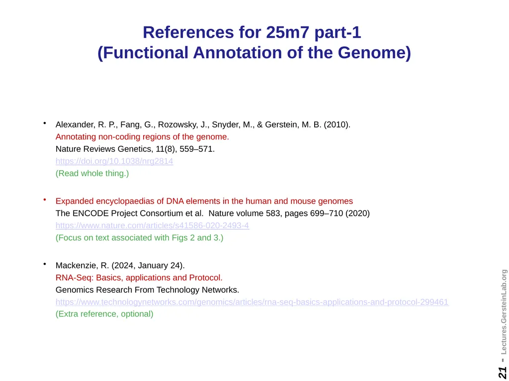Mark Gerstein Yale U. Biomedical Data Science - slide 21 of 21
