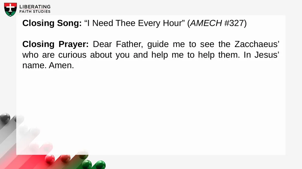LESSON 7: JULY 19 Zacchaeus, the Publican Focus - slide 21 of 22