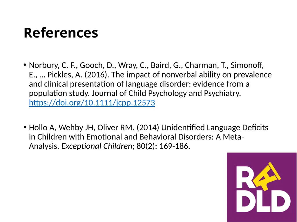 Developmental Language Disorder What every class - slide 13 of 13
