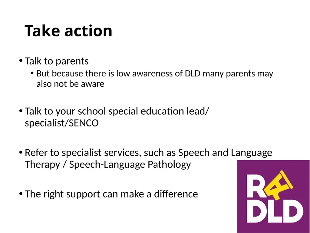 Developmental Language Disorder What every class - slide 10 of 13
