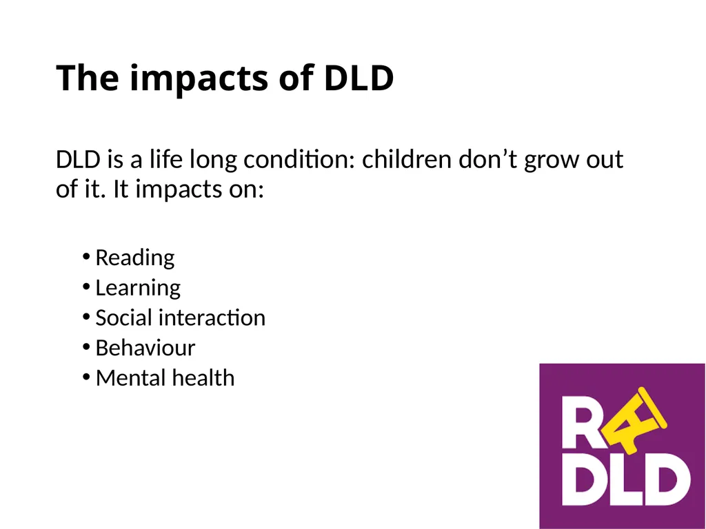 Developmental Language Disorder What every class - slide 5 of 13