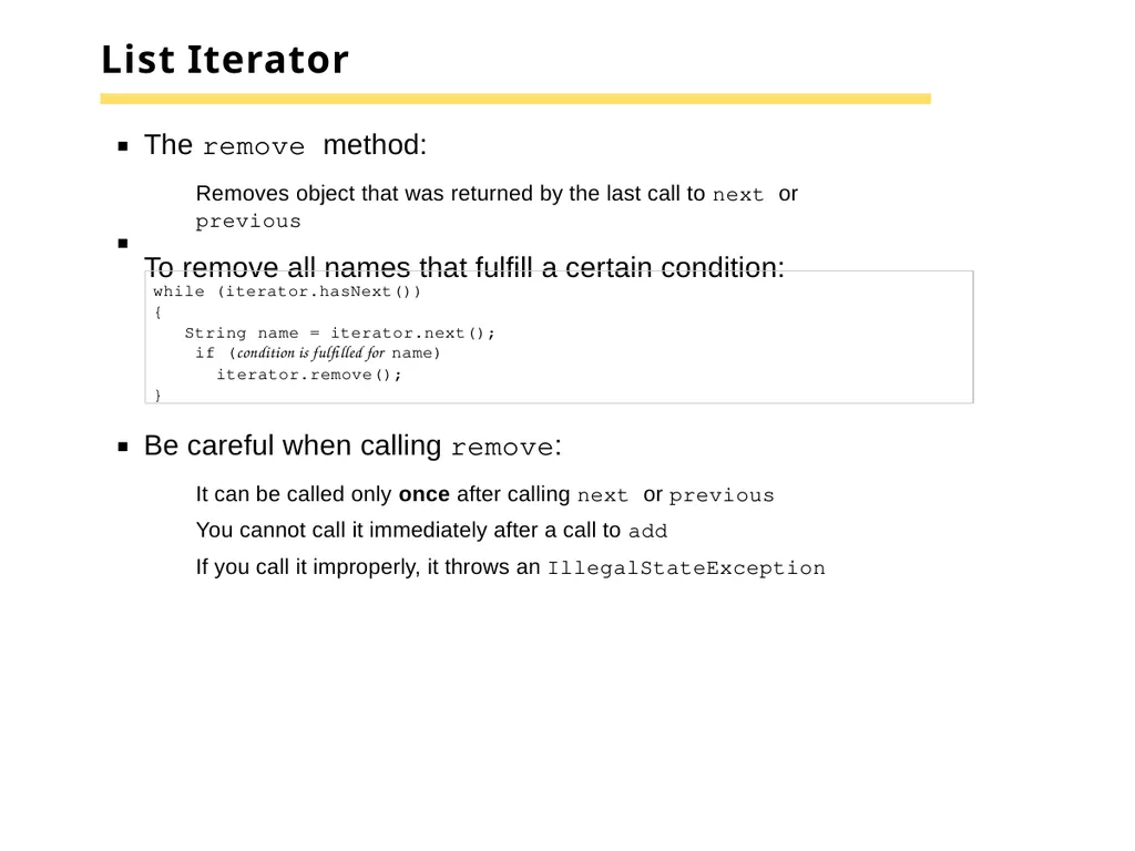 Chapter 15 –The Java Collections Framework Chapter - slide 25 of 96