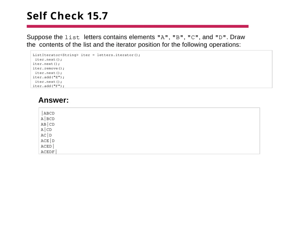 Chapter 15 –The Java Collections Framework Chapter - slide 31 of 96