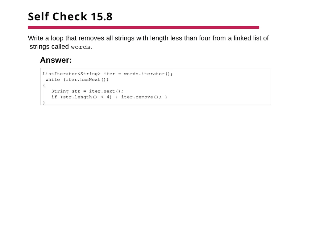 Chapter 15 –The Java Collections Framework Chapter - slide 32 of 96