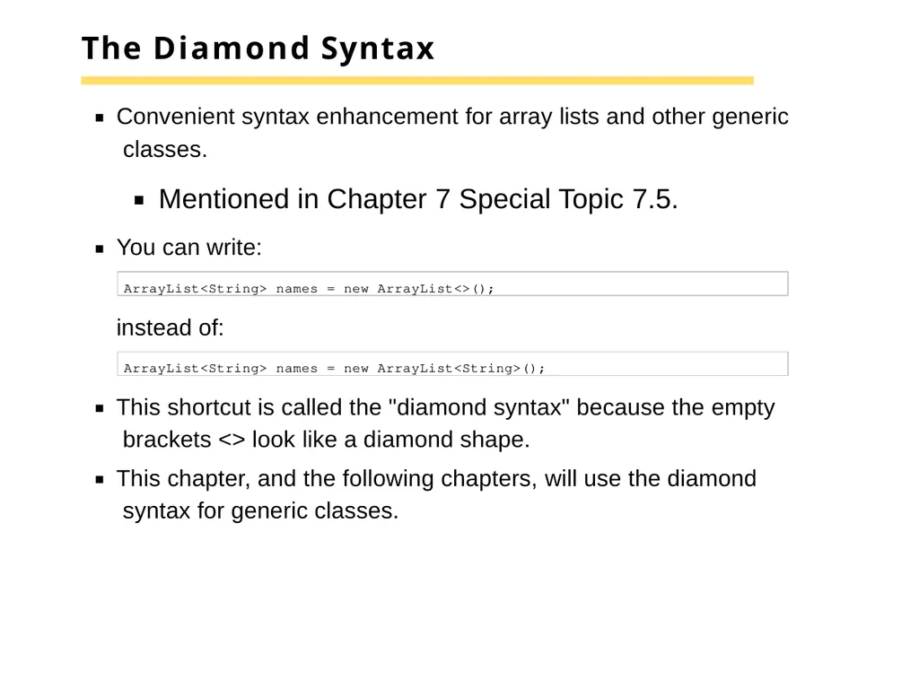 Chapter 15 –The Java Collections Framework Chapter - slide 14 of 96