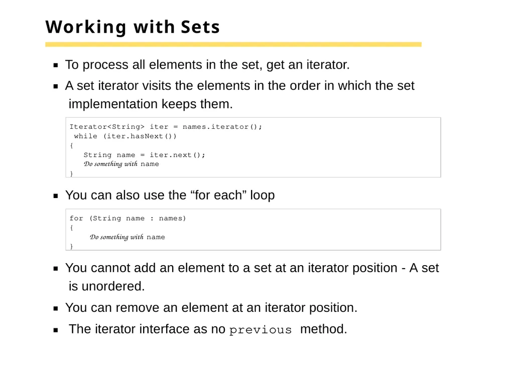 Chapter 15 –The Java Collections Framework Chapter - slide 41 of 96