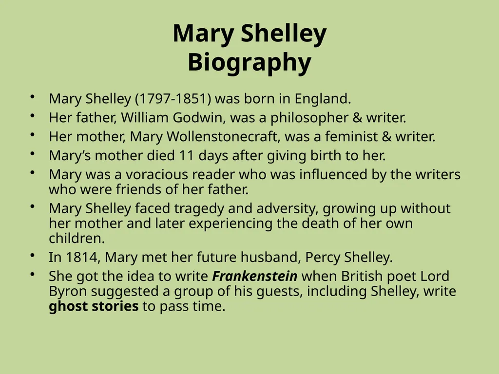 Frankenstein by Mary - slide 2 of 17