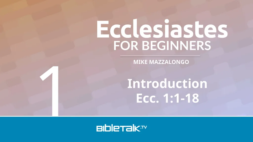 Introduction Ecc. 1:1-18 1 Observations in - slide 1 of 26