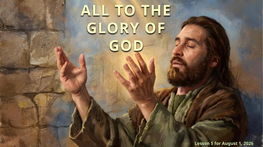 ALL TO THE GLORY OF GOD Lesson 5 for August - slide 1 of 9