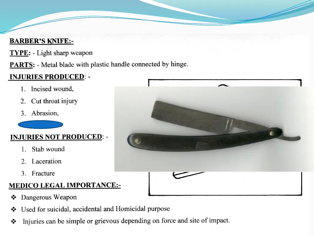 Examination of Weapons By Dr. Waheed Trishool - slide 11 of 22