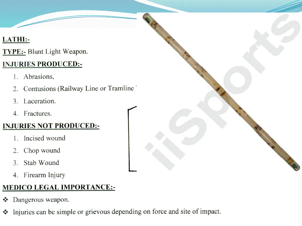 Examination of Weapons By Dr. Waheed Trishool - slide 9 of 22