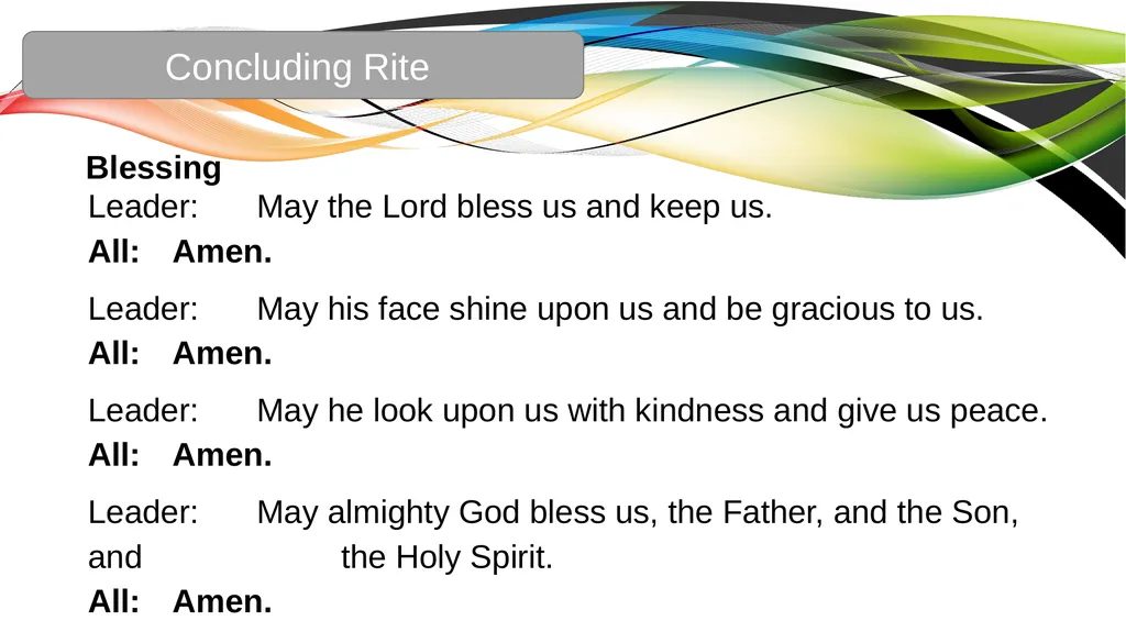 Celebration of the Word with Communion Liturgical - slide 47 of 52