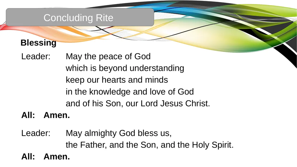 Celebration of the Word with Communion Liturgical - slide 49 of 52
