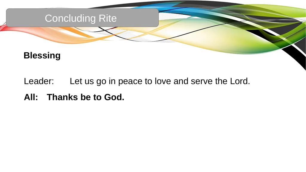 Celebration of the Word with Communion Liturgical - slide 51 of 52
