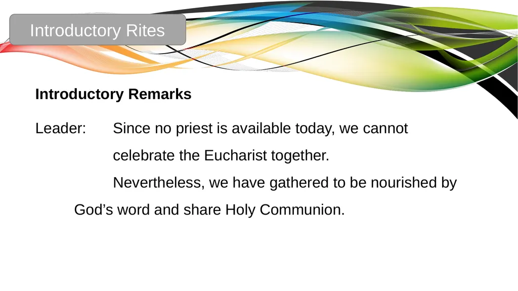 Celebration of the Word with Communion Liturgical - slide 5 of 52