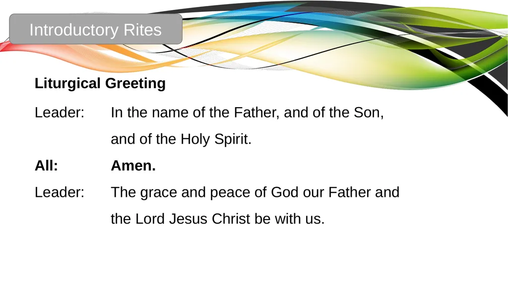 Celebration of the Word with Communion Liturgical - slide 3 of 52