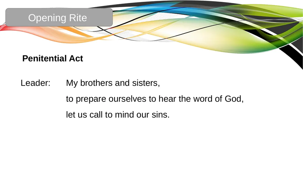 Celebration of the Word with Communion Liturgical - slide 11 of 52