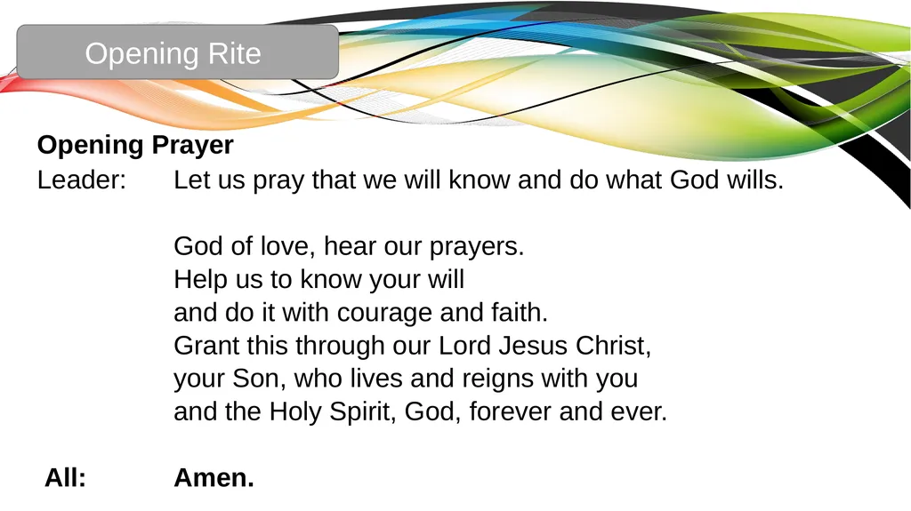Celebration of the Word with Communion Liturgical - slide 17 of 52