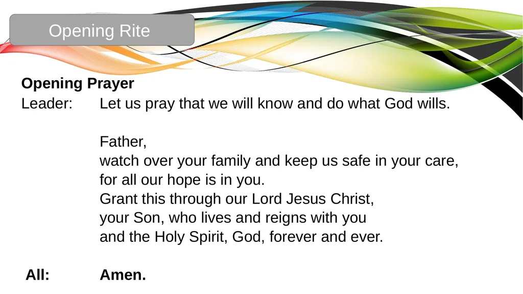 Celebration of the Word with Communion Liturgical - slide 19 of 52