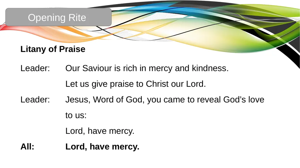 Celebration of the Word with Communion Liturgical - slide 7 of 52