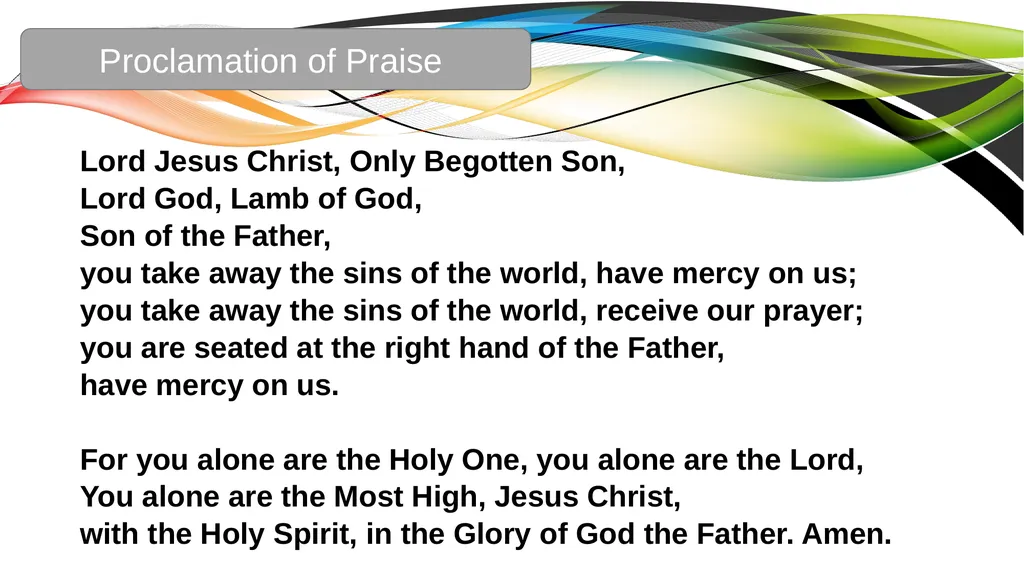 Celebration of the Word with Communion Liturgical - slide 39 of 52