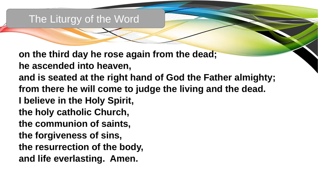 Celebration of the Word with Communion Liturgical - slide 28 of 52