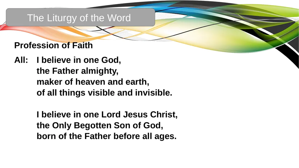 Celebration of the Word with Communion Liturgical - slide 30 of 52