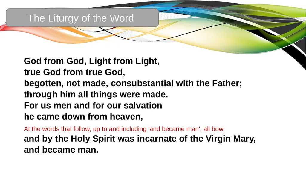 Celebration of the Word with Communion Liturgical - slide 31 of 52