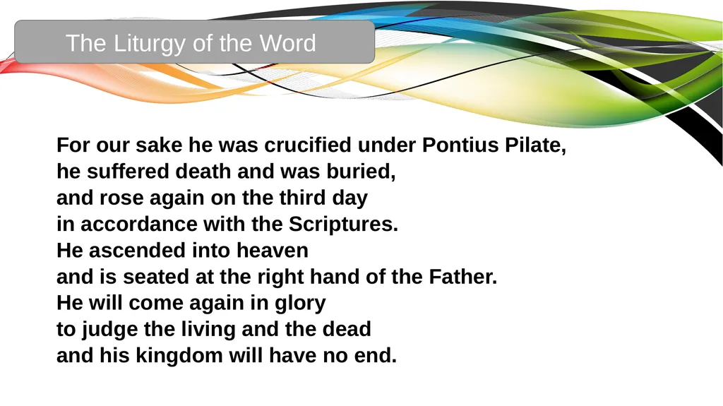 Celebration of the Word with Communion Liturgical - slide 32 of 52